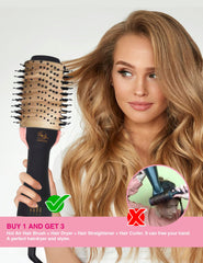 TWOBARCKER hair dryer brush cord with 360-degree rotation enables flexible use.