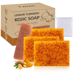 Txoycl Jabón limón cúrcuma, barra completa para piel suave y equilibrada.