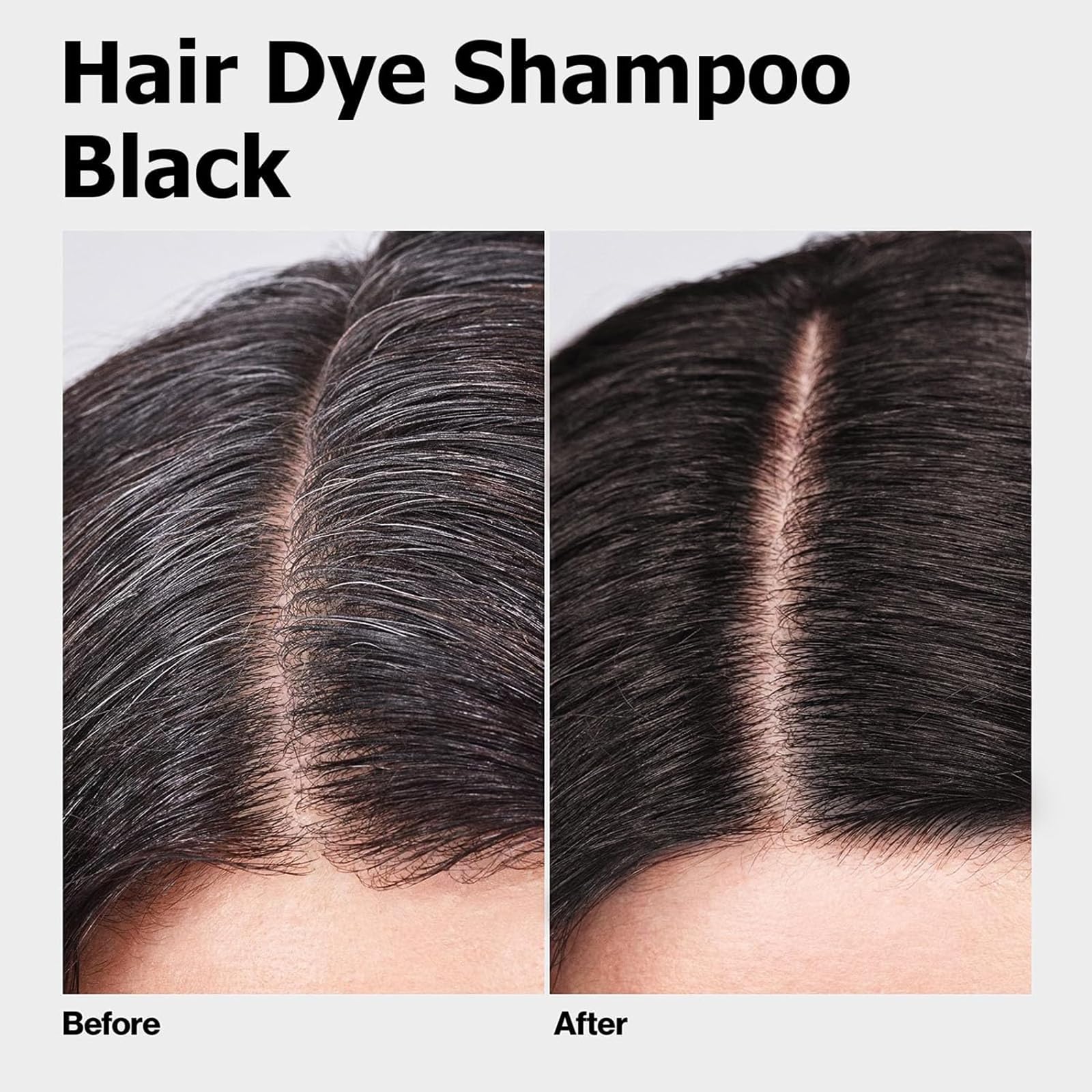 TYAYW gray-coverage shampoo application on hair shows natural concealment.