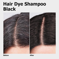 TYAYW gray-coverage shampoo application on hair shows natural concealment.