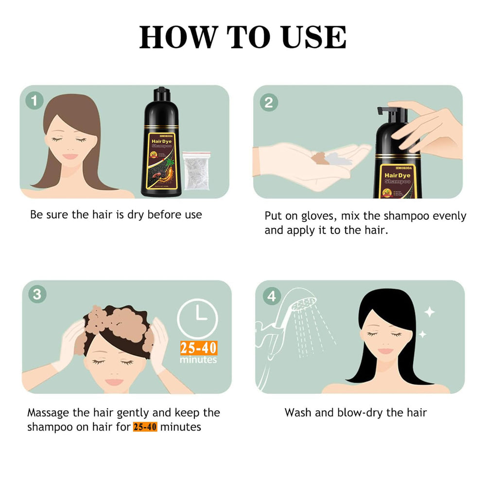 TYAYW Light Brown Hair Dye Shampoo packaging 500ml size