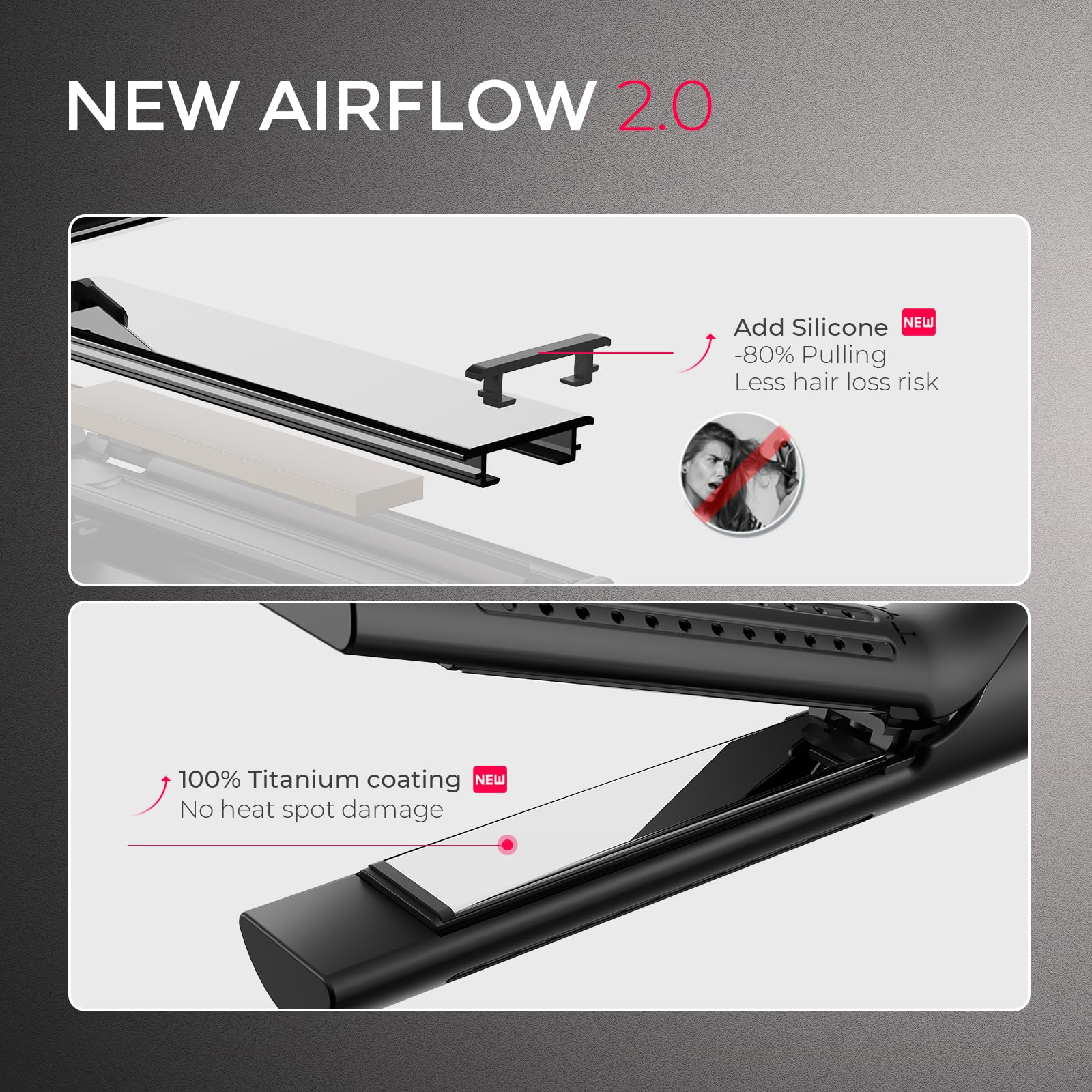 TYMO Airflow 360° airflow and ionic vents lock in curls with shine
