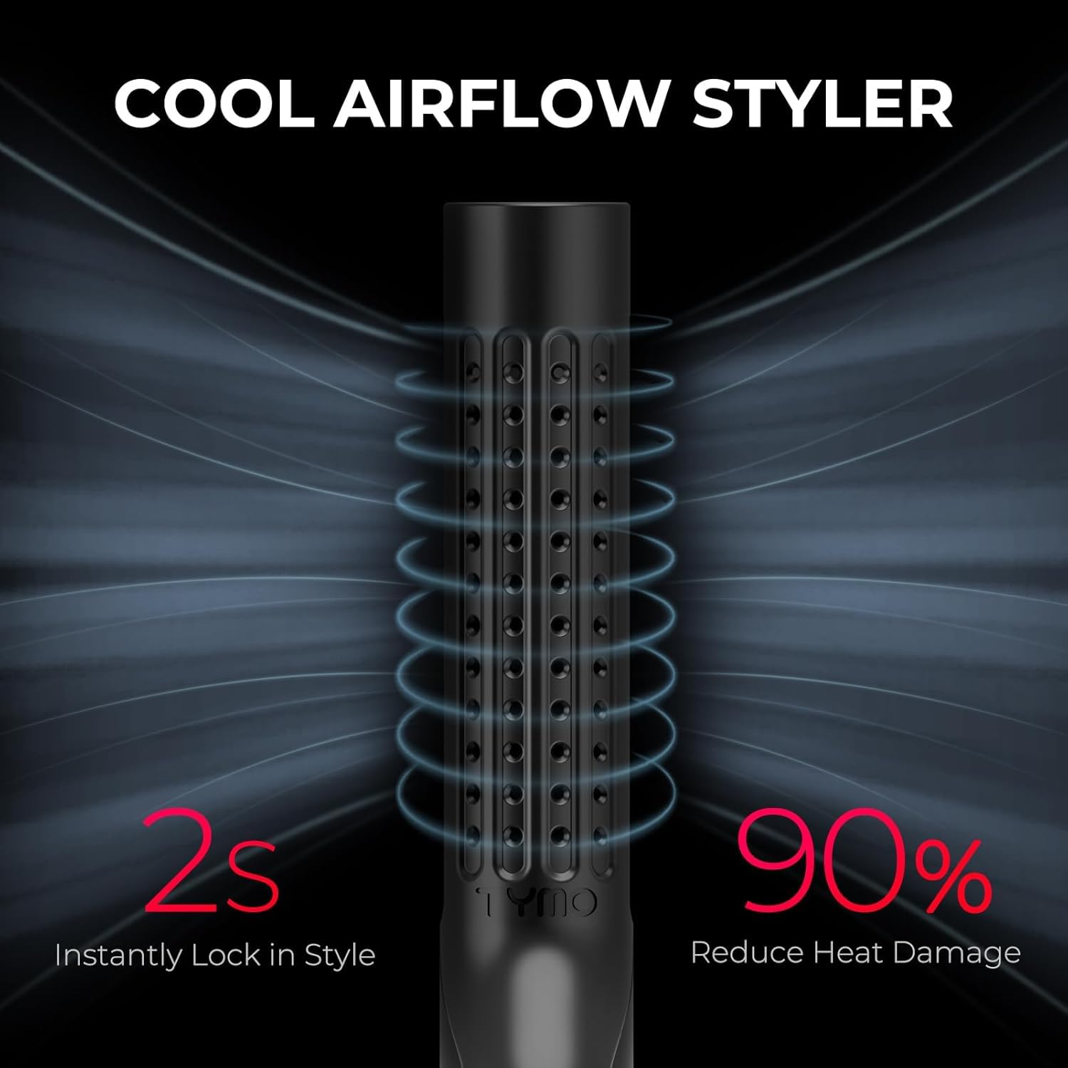 TYMO Airflow 3D floating plates glide for effortless curls or straight looks