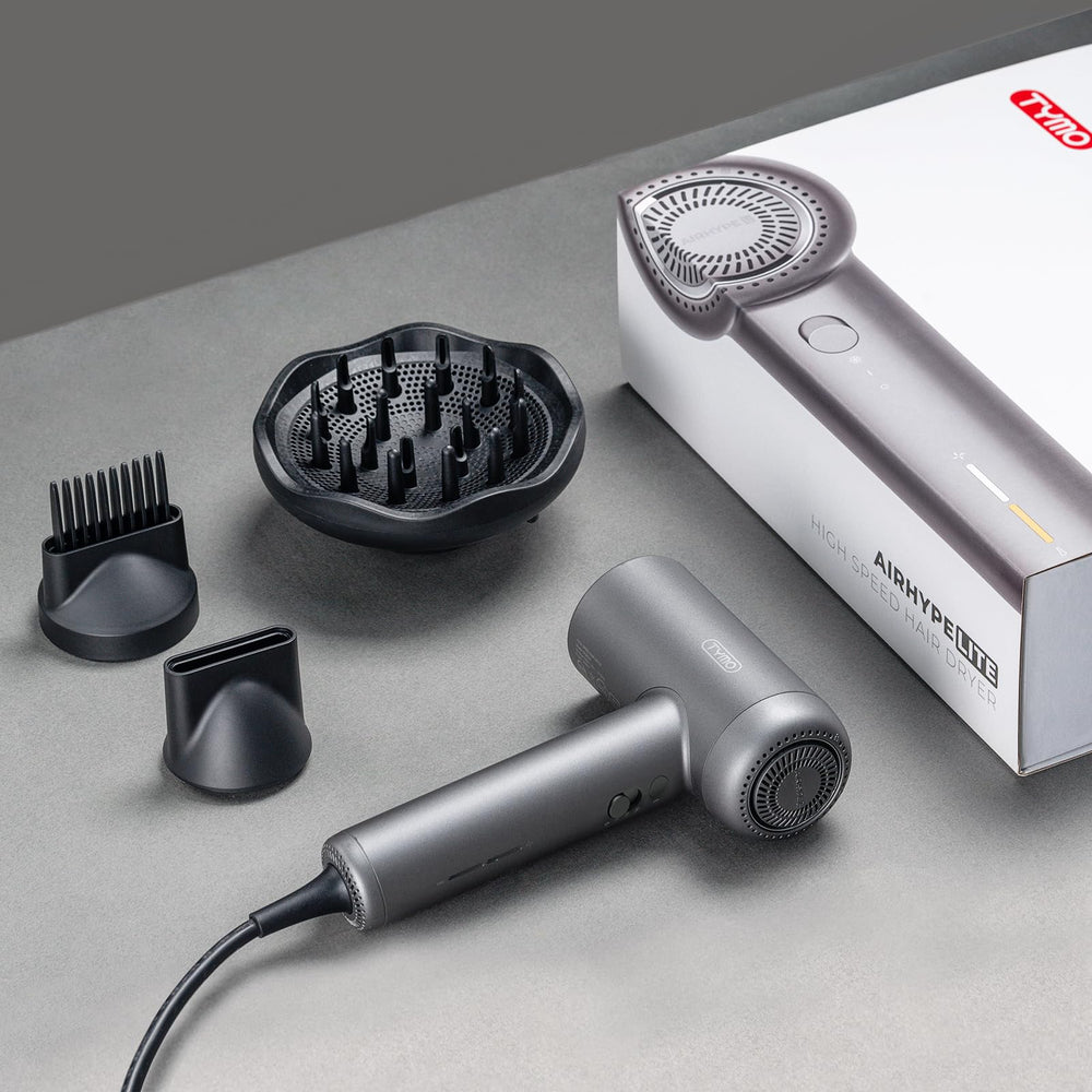 TYMO AIRHYPE Lite whisper-quiet operation during styling.
