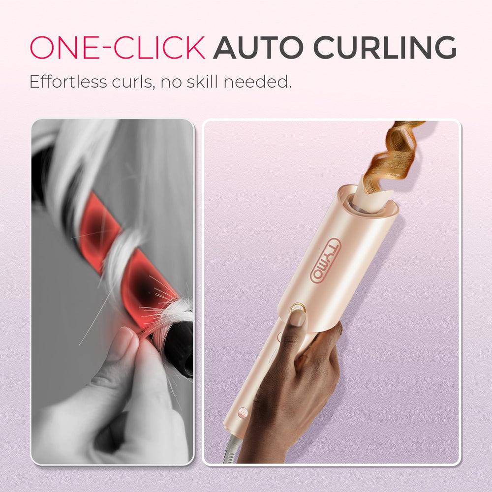 TYMO CurlPro automatic rotation curler enables quick, uniform styling
