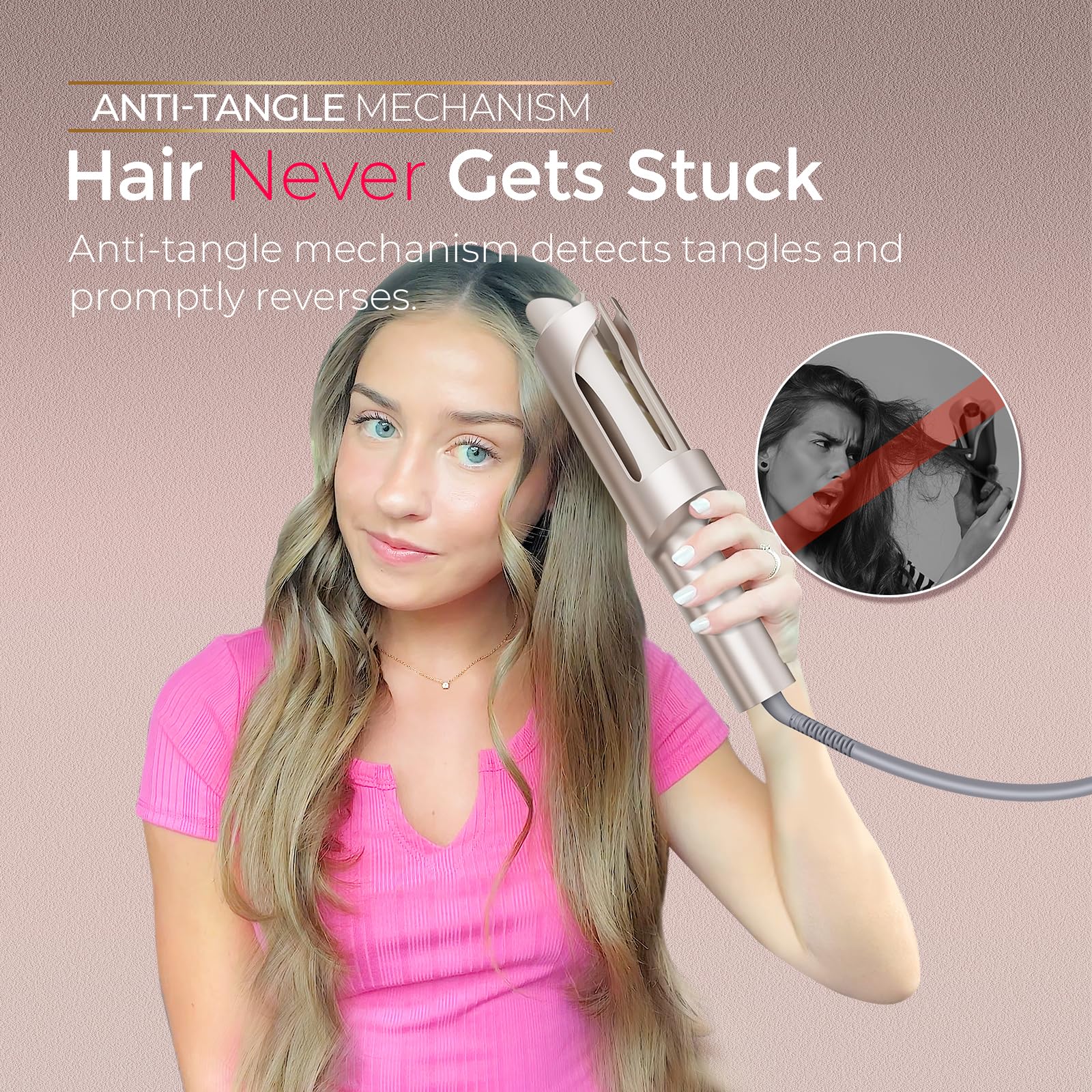 TYMO CurlPro Plus 72-hour hold visual showing defined curls