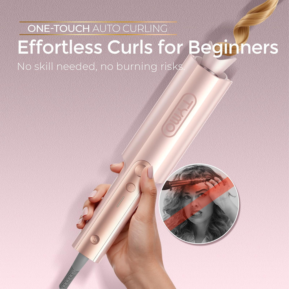 TYMO CurlPro Plus auto curl in action with one-button styling