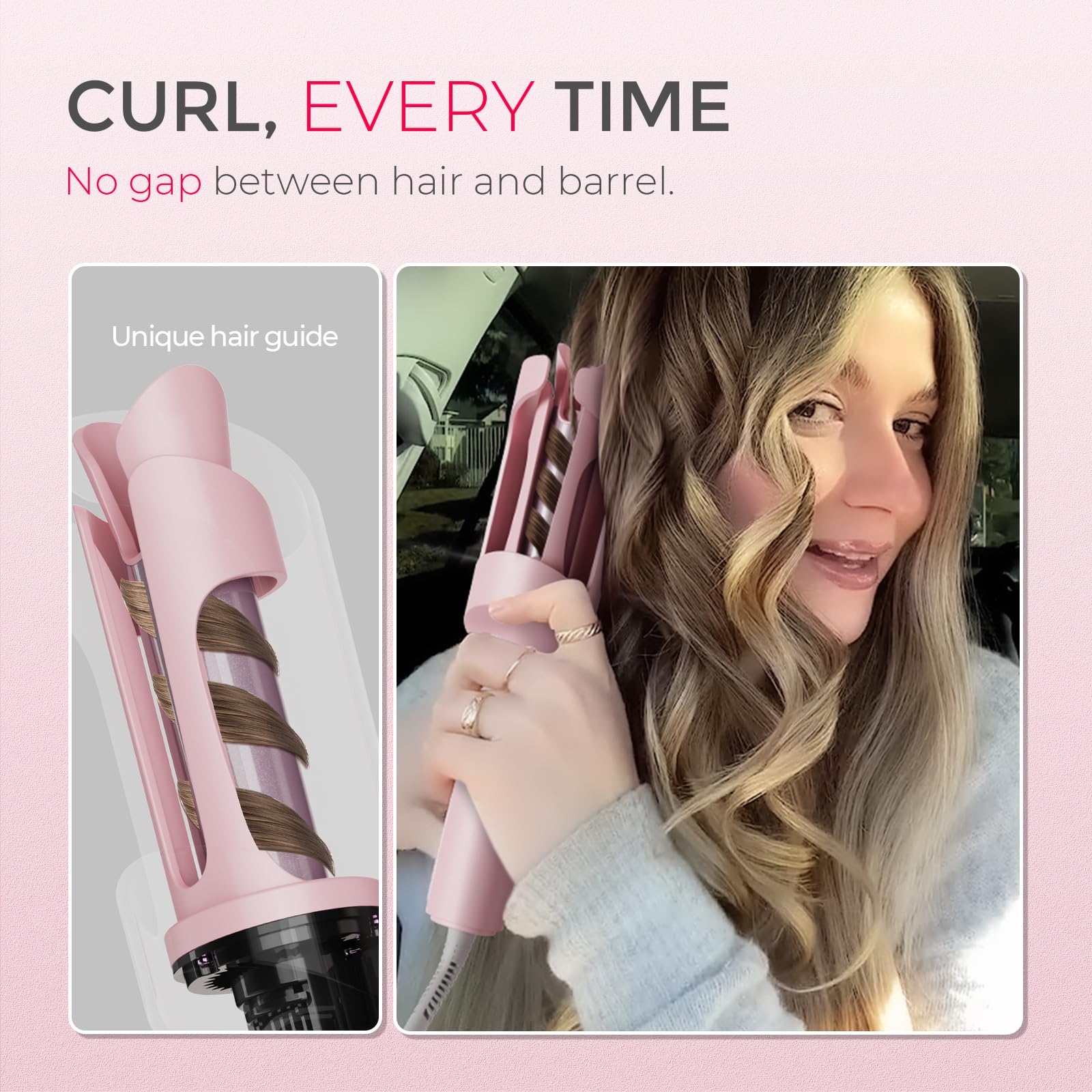TYMO CurlPRO tourmaline coating enhances glide and shine.