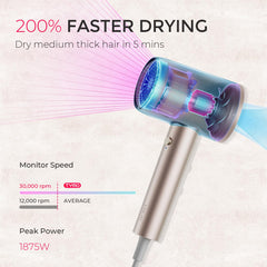 TYMO Diffuser Hair Dryer with concentrator attachment for sleek, straight styles.