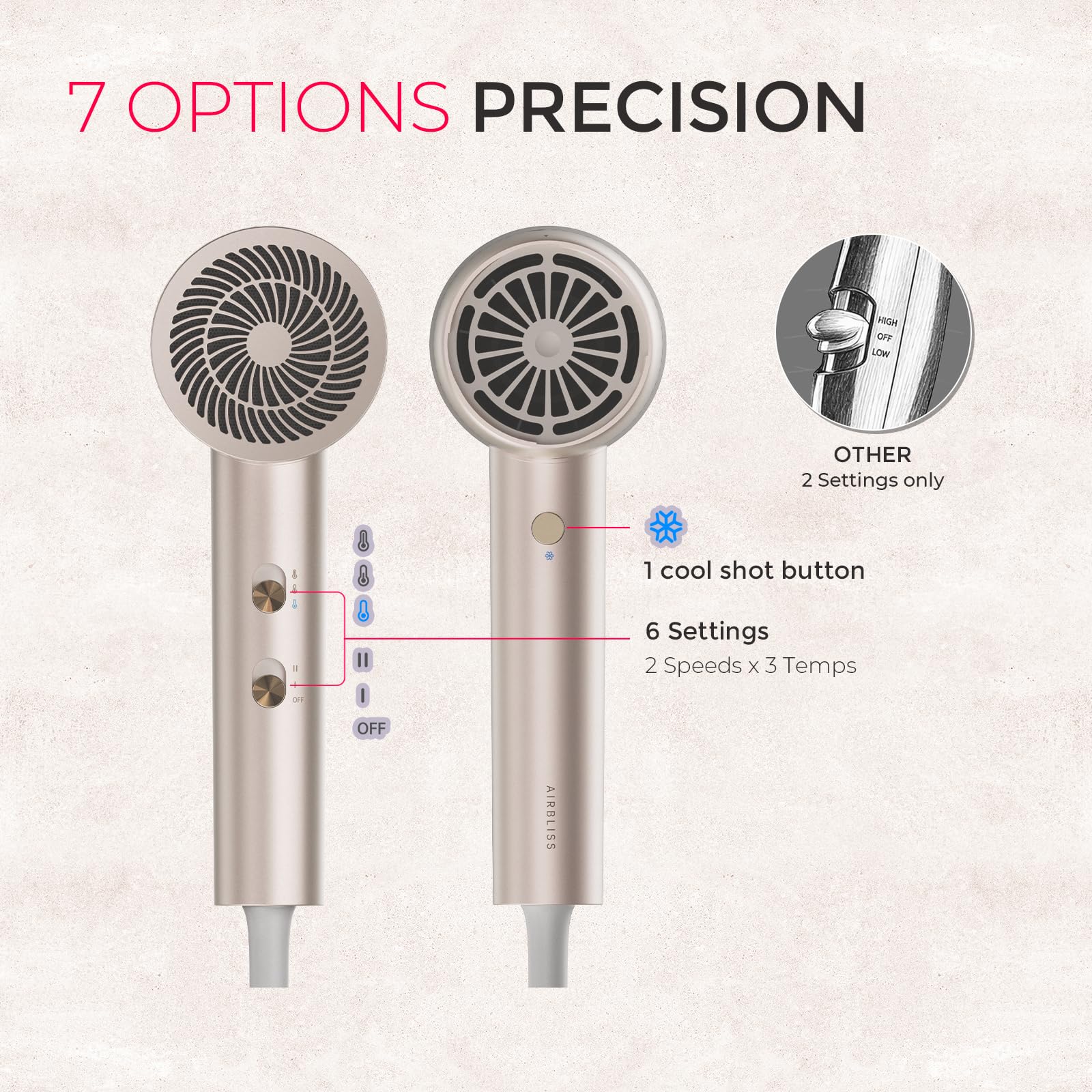 TYMO cool shot feature locks in style without overheating.