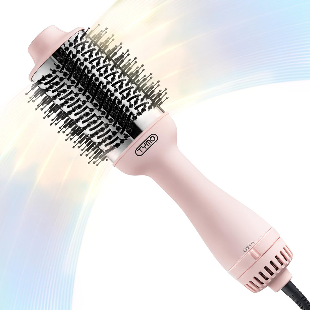 TYMO hair dryer brush with oval titanium barrel for smooth salon-like blowouts