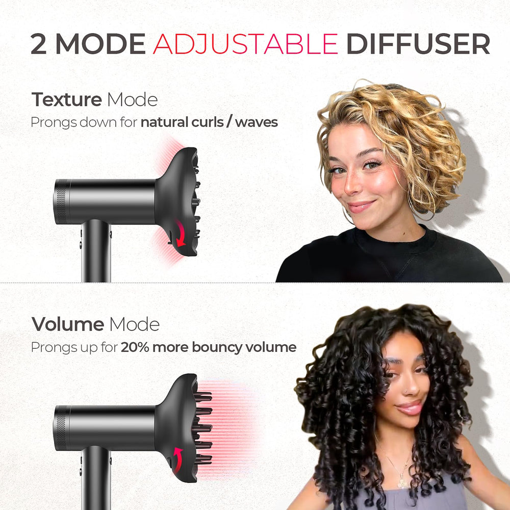 TYMO hair dryer LCD display for easy temperature and speed control