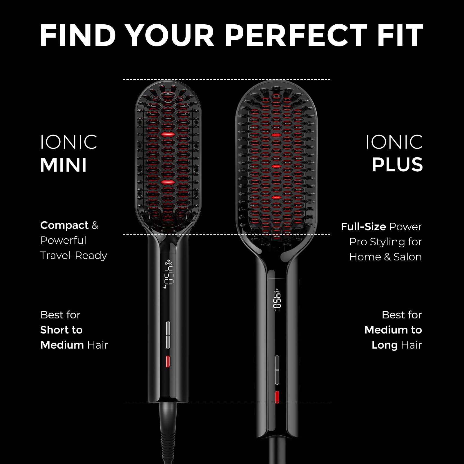 TYMO ergonomic-anti-scald design keeps styling comfortable and safe.