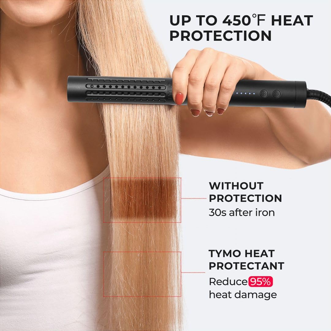 TYMO leave-in conditioner spray provides daily hair care and moisture.