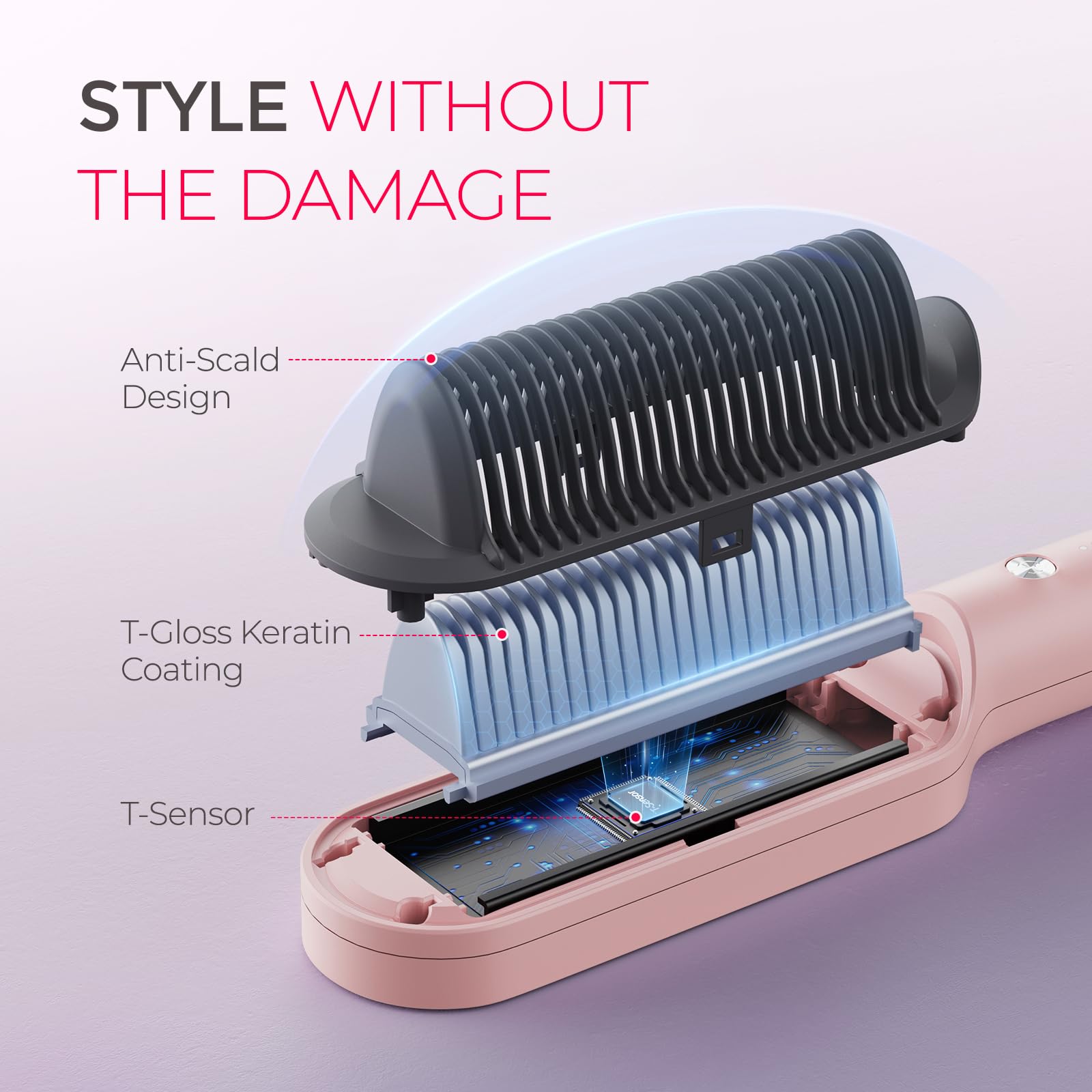 TYMO Ring large heat area covers more hair per pass for quicker results.