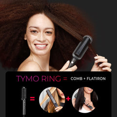 TYMO Ring 3D brush teeth close-up showing even heat distribution