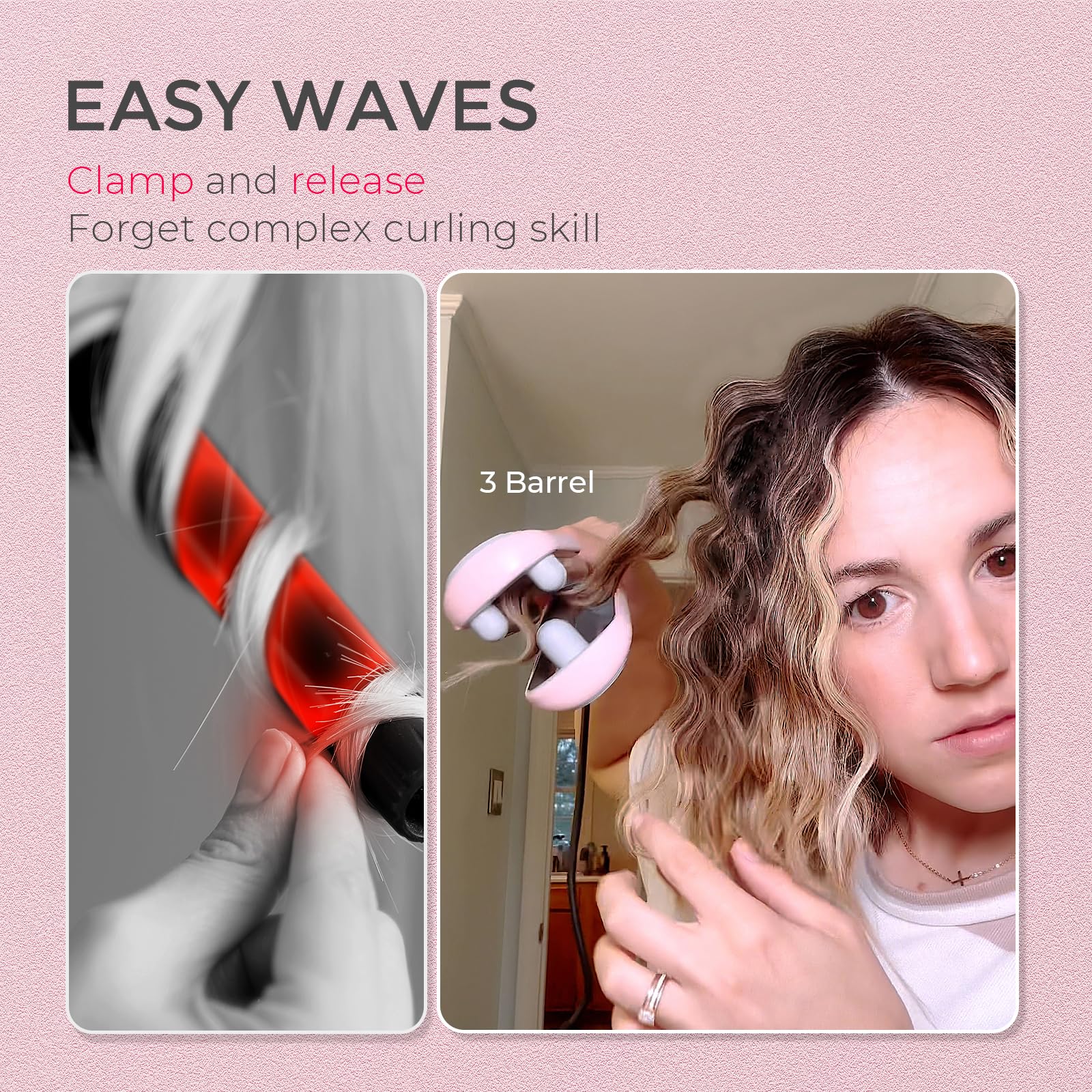 TYMO ROVY three-barrel design delivers uniform, voluminous waves.