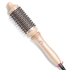 TYMO STYLUX thermal brush angled view showing smooth glide on clean hair