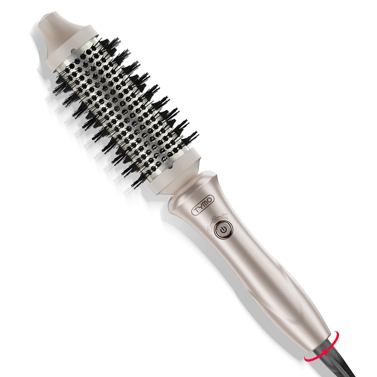 TYMO Stylux 1.5-inch thermal brush front view for effortless volume and smooth styling.