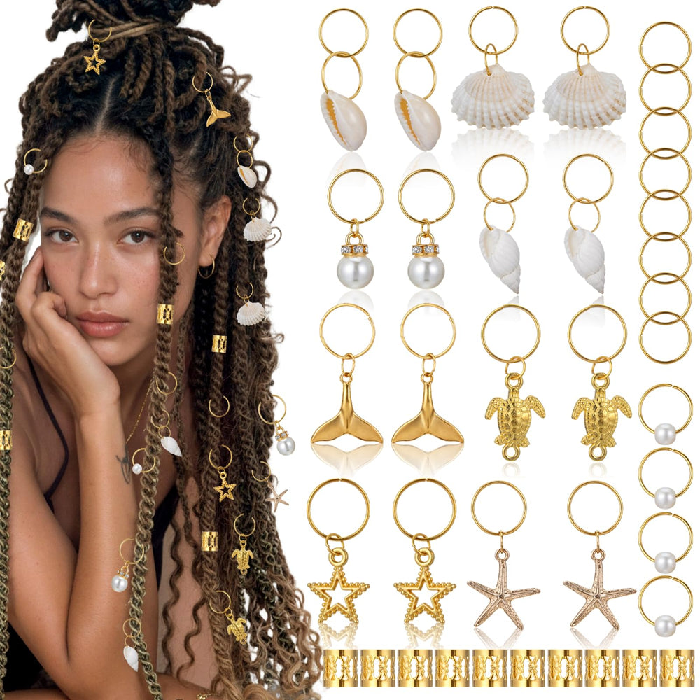 Tyqour joyas para pelo conchas doradas, perfecto para peinados rápidos y glamour diario.
