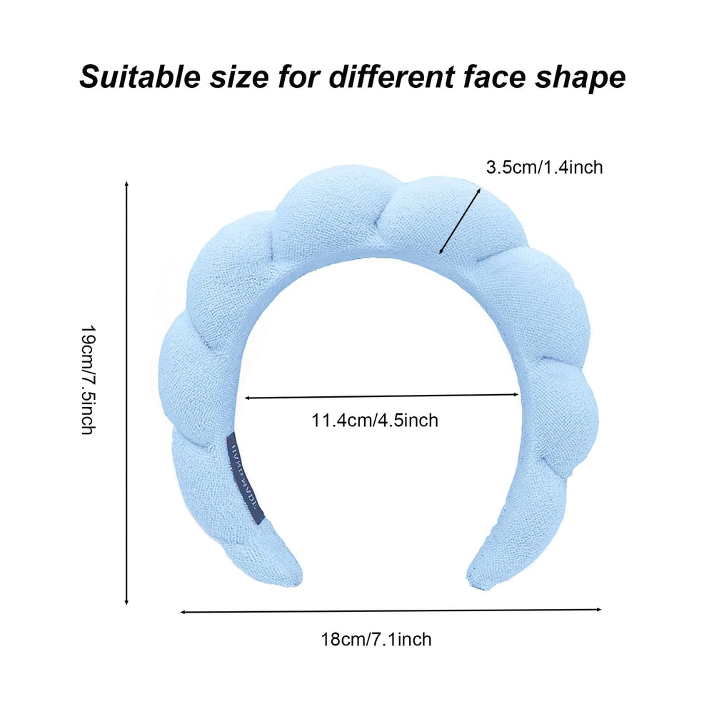 TYSSELY beauty headband features a flower-cloud design for skincare rituals.