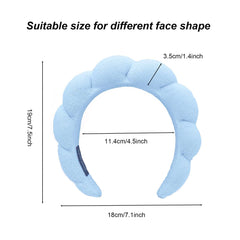 TYSSELY beauty headband features a flower-cloud design for skincare rituals.