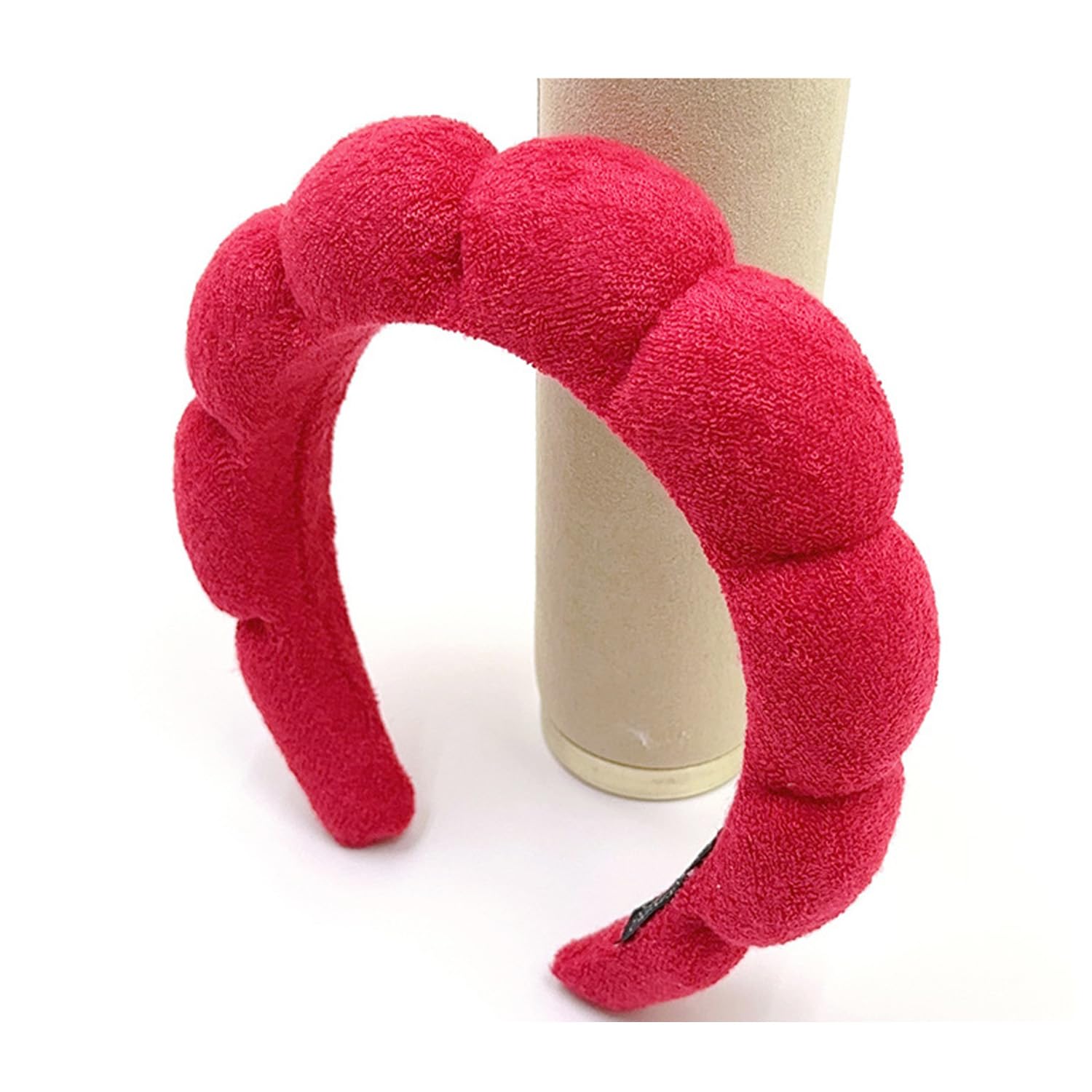 TYSSELY beauty headband flexible-fit for various head shapes during skincare.