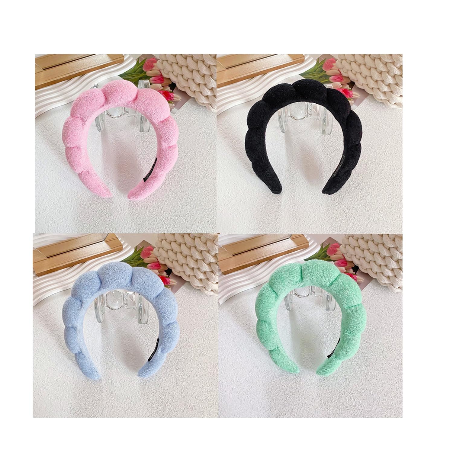 Diadema spa de TYSSELY, ajuste flexible, se adapta a diferentes formas de cabeza.