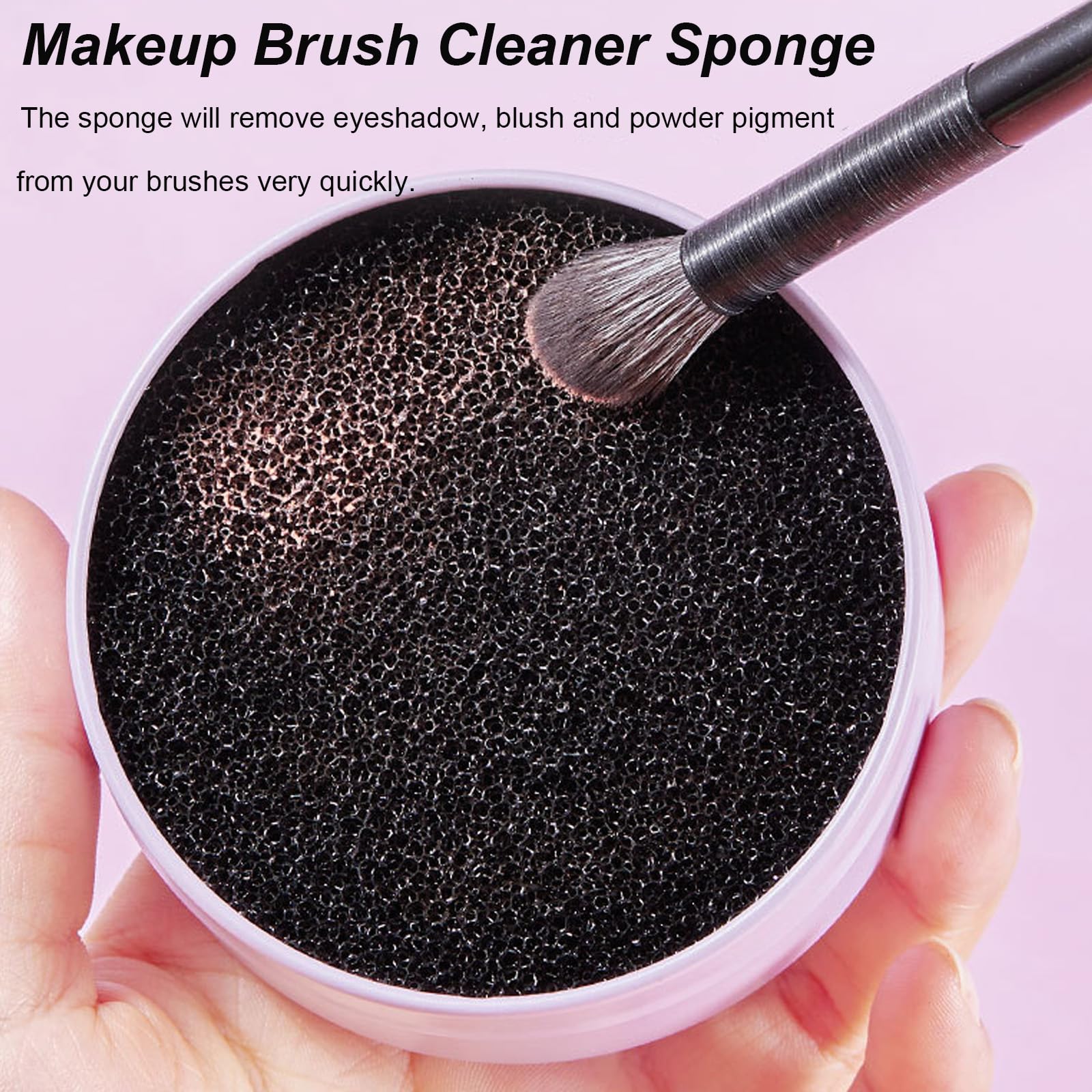 Tyssely dry sponge helping switch colors on a single brush between shades.