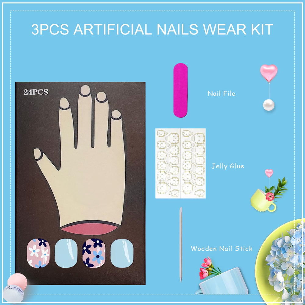 Tyuimhx regalo ideal para mujeres, elegancia floral en uñas.