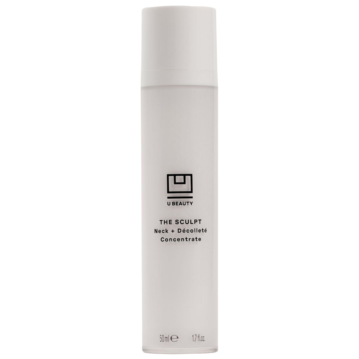 U Beauty SCULPT neck bottle shown for daily neck care ritual.