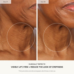 U Beauty SCULPT neck cream texture close-up showing rich, smooth finish.