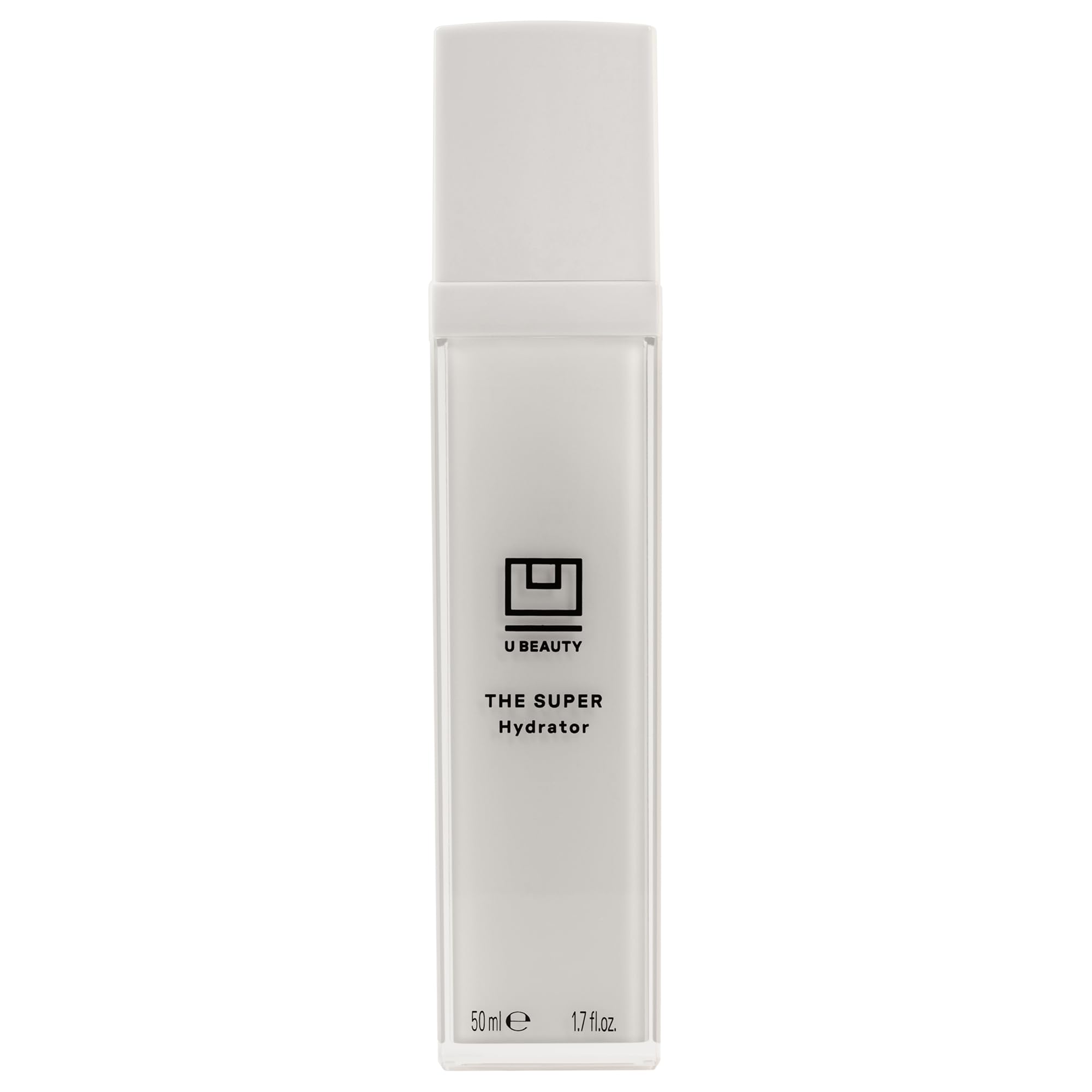 U Beauty The SUPER Hydrator cream jar close-up showing mega-dose hydration benefits