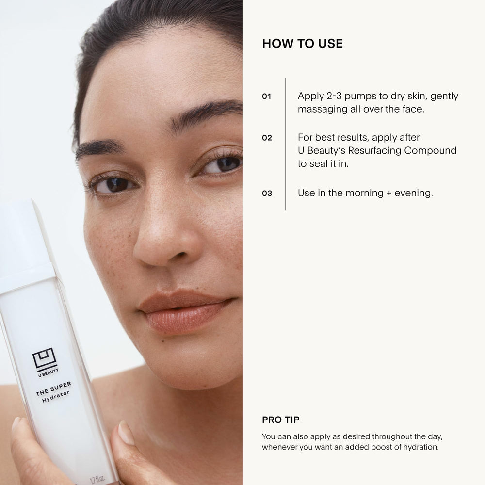 U Beauty The SUPER Hydrator Siren Capsule Technology graphic illustrating HA delivery