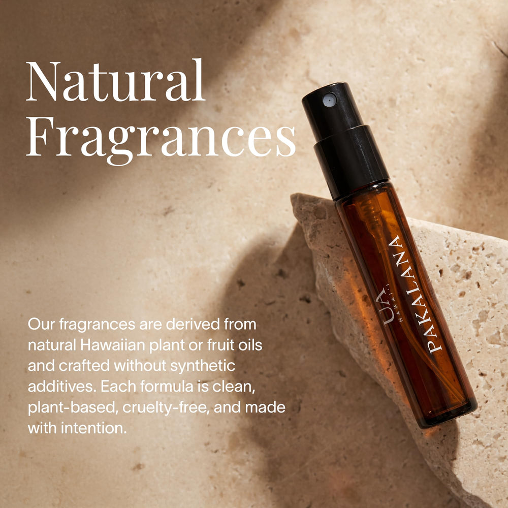 Ua Body Pakalana Chinese Violet mist in hand, calming scent for quick resets.