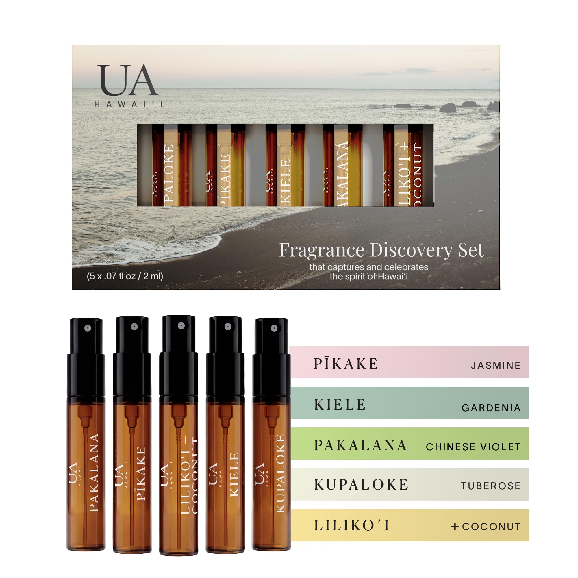 Ua Body Pikake Jasmine mist on hair for a delicate, romantic refresh.
