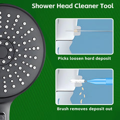 uadbau-cepillo-doble-funcion-limpieza-cabezal-ducha: limpia orificios estrechos y mejora el flujo de agua