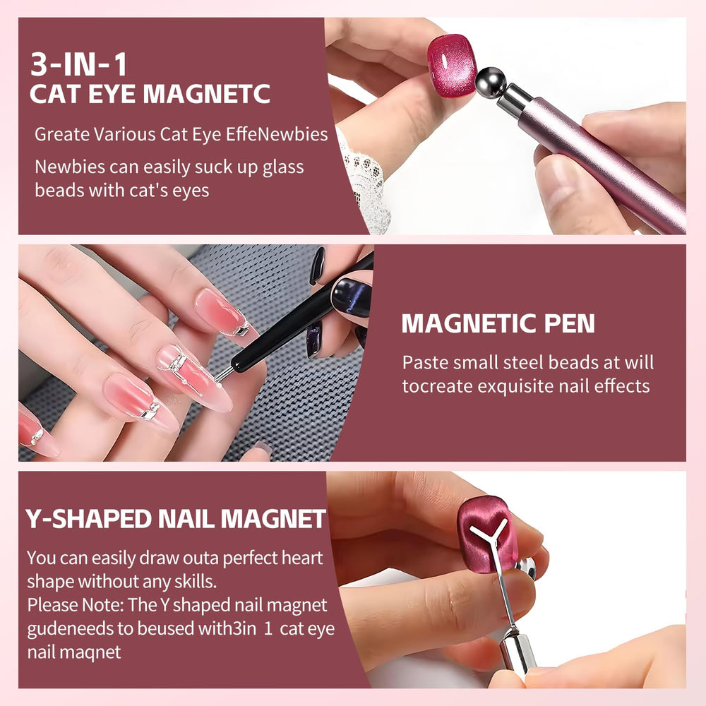 Uadbau second heart magnet tool enables symmetric heart cat eye accents.