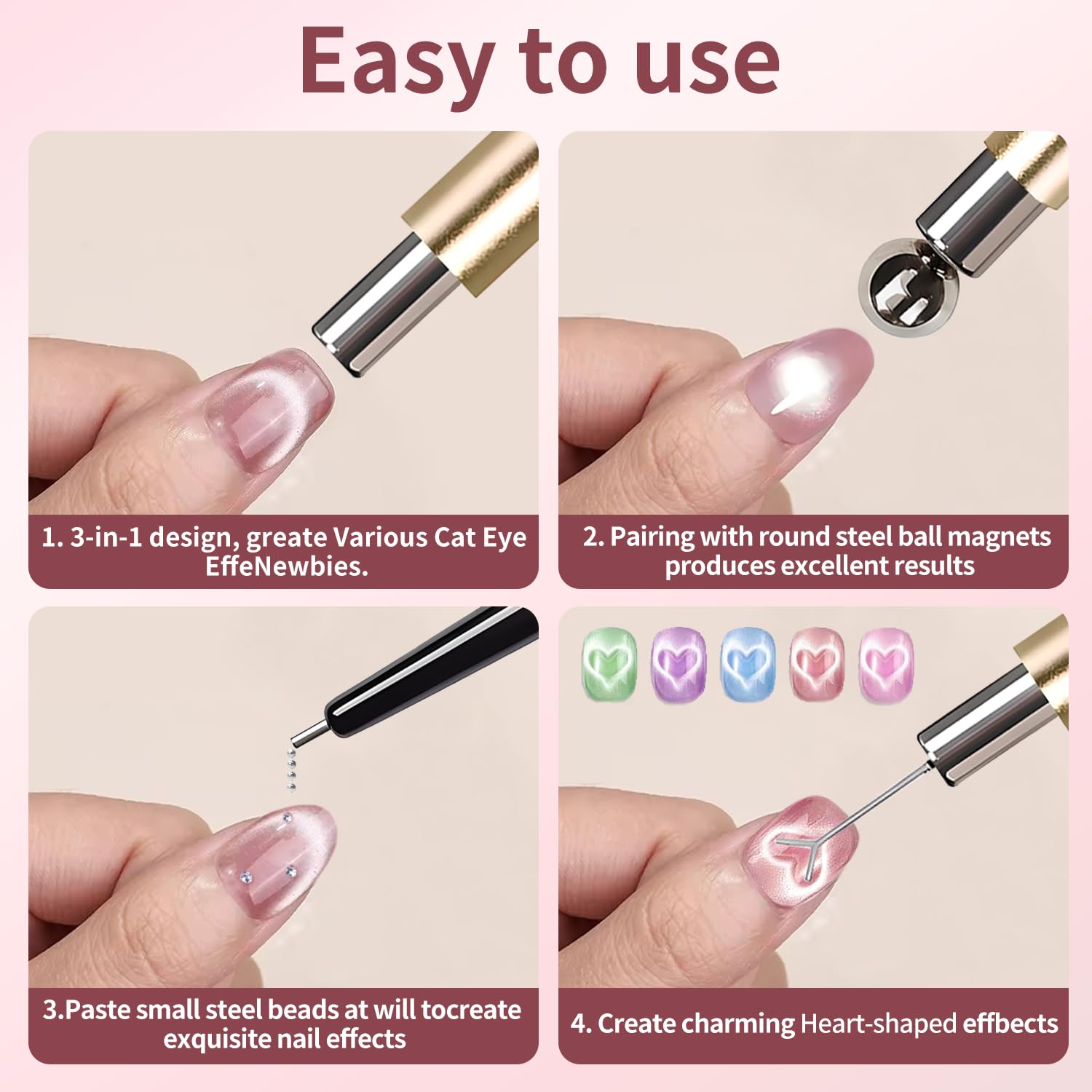 Imán uadbau para uñas, ideal para proyectos de manicura casera.