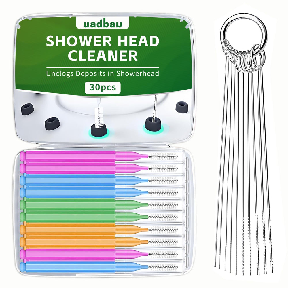 uadbau-juego-limpiador-cabezal-ducha-30piezas: kit completo para limpiar cabezales de ducha