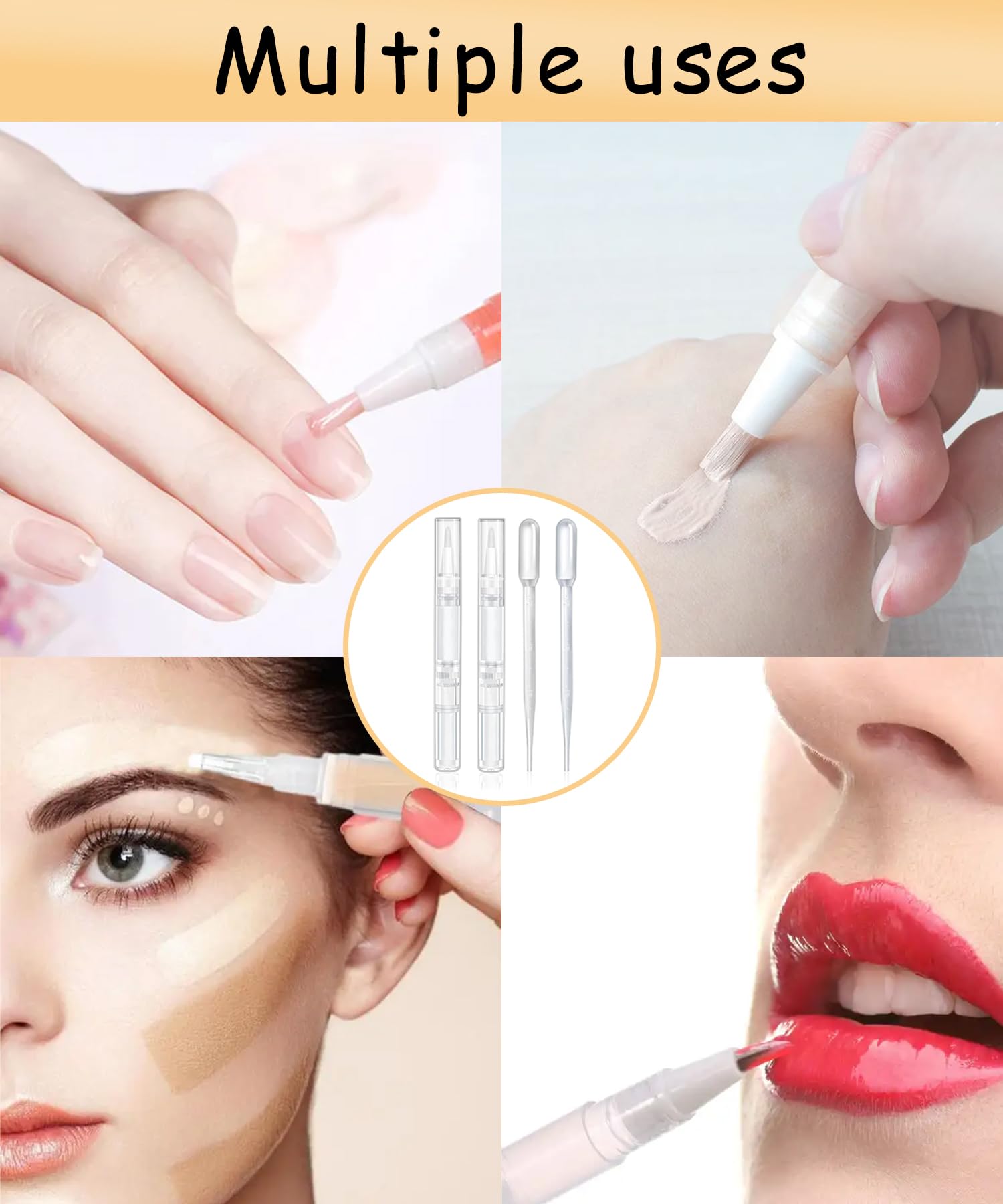 uadbau kit práctico para uñas y maquillaje, uso diario.