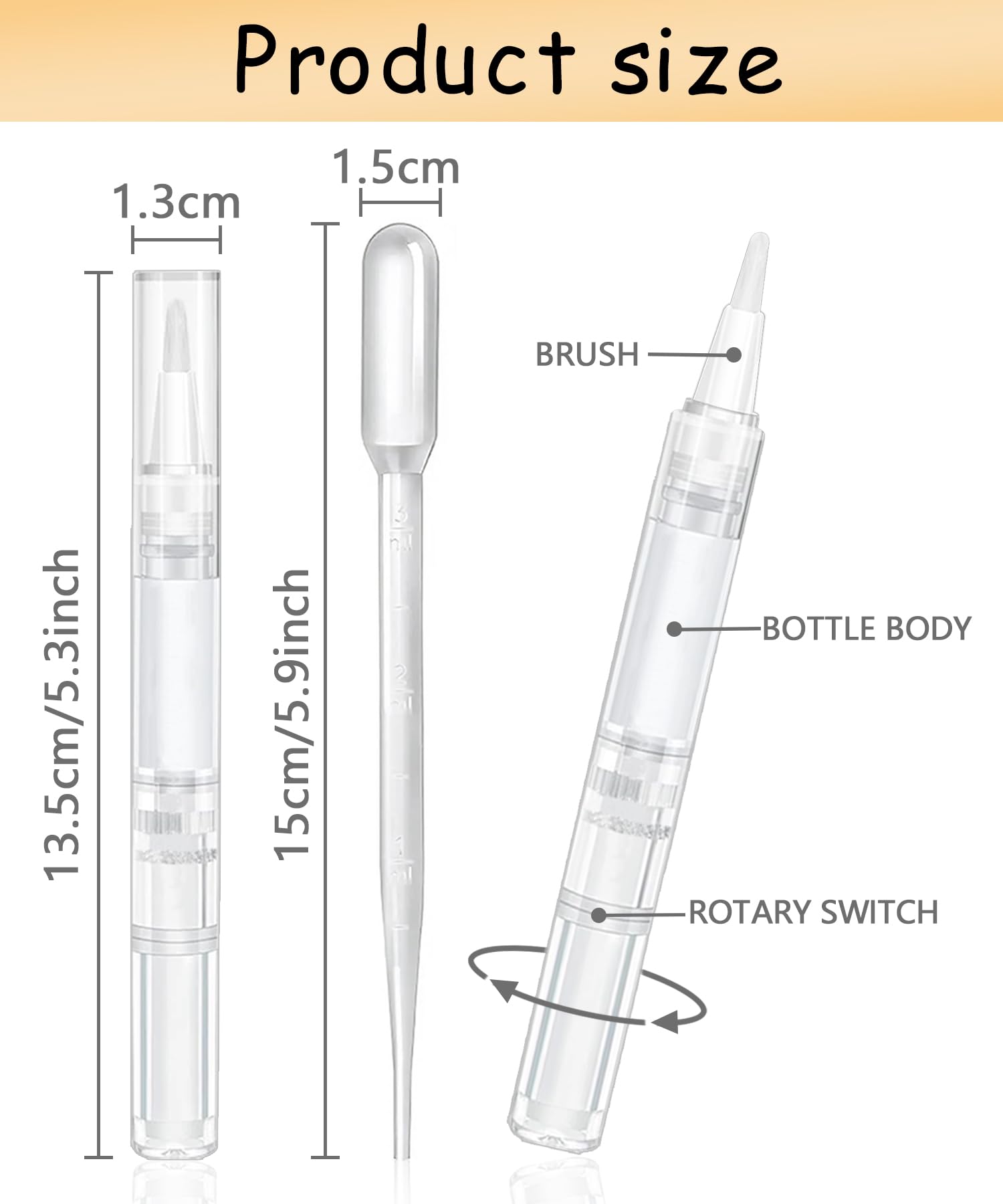 uadbau pipetas de transferencia, dosificación precisa para líquidos cosméticos.