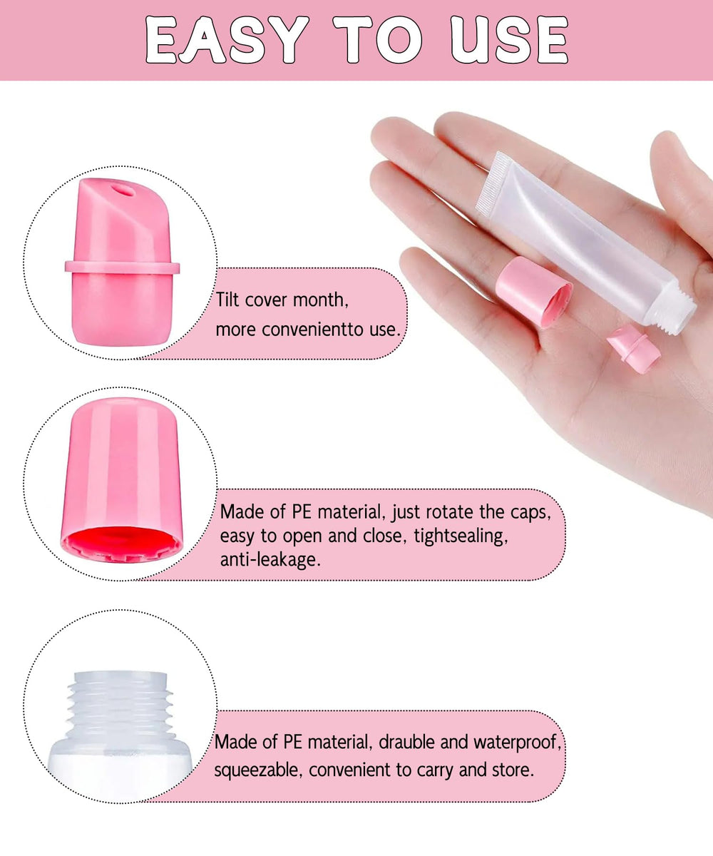 uadbau portable refillable cosmetic tubes ideal for DIY blends.