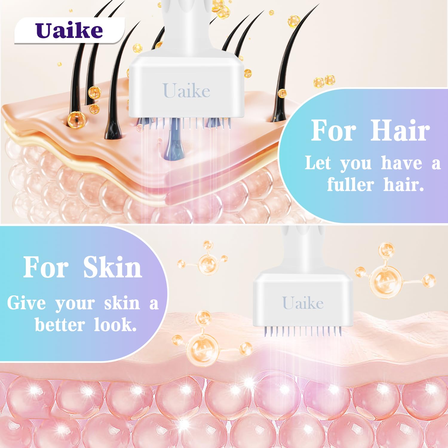 Uaike Derma Stamp beard care tool for clean at-home grooming.