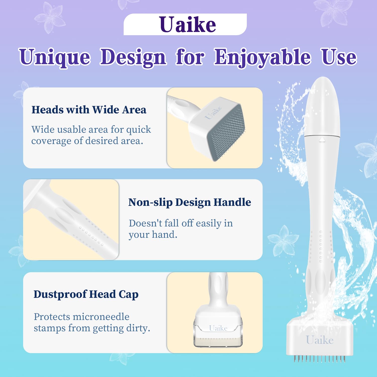Uaike Derma Stamp portable design supports travel-friendly routines.