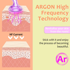 Uaike high frequency wand with bend glass tube for precise application.