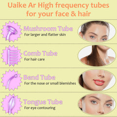 Uaike high frequency wand with tongue glass tube for soothing skincare.