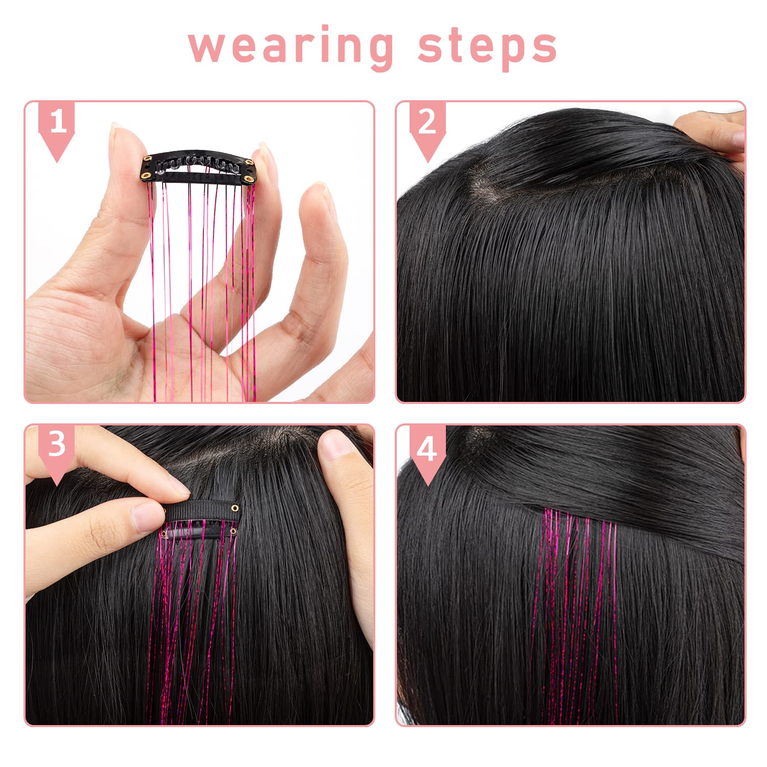 Ubeleco color options palette on model hair