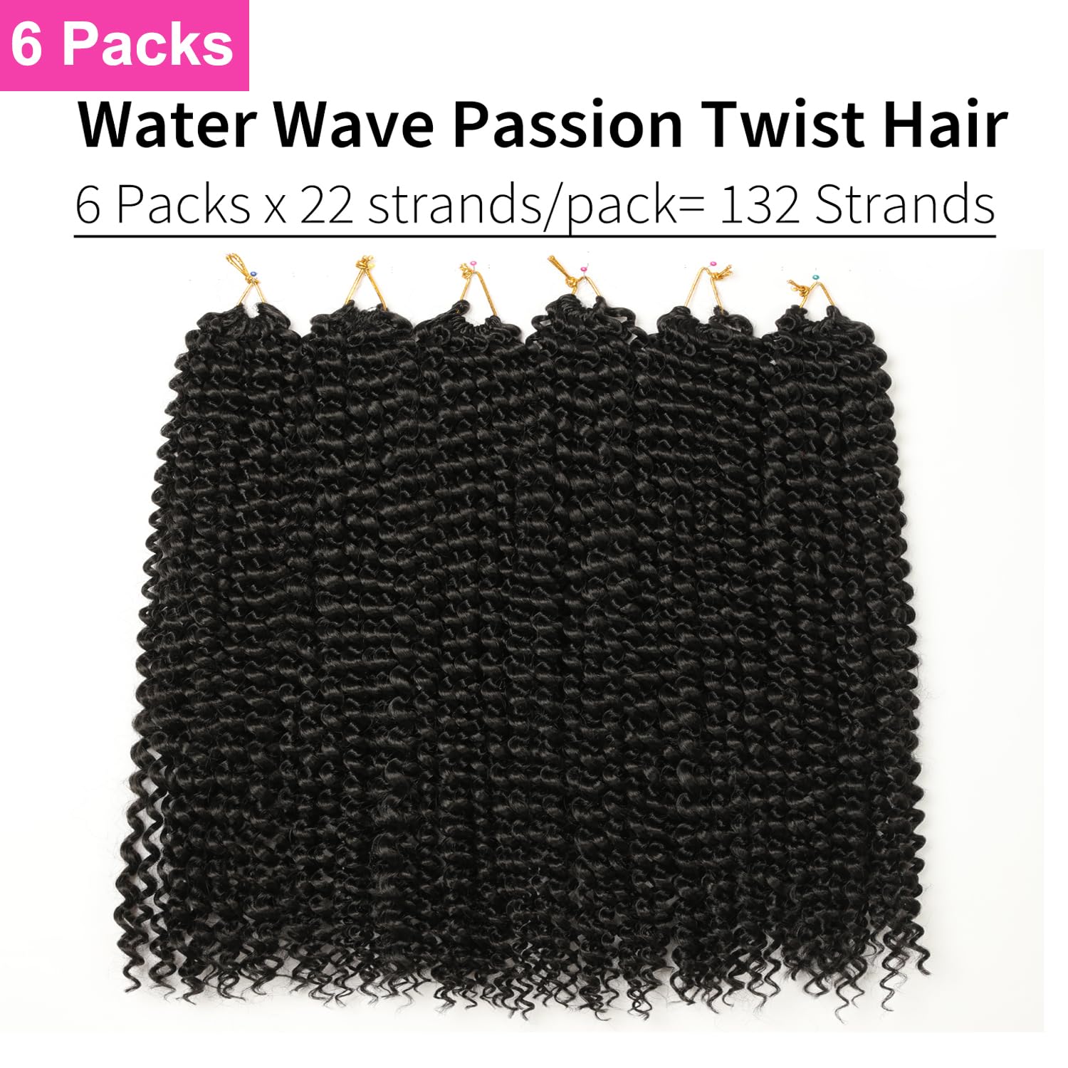 Ubeleco Passion Twist Hair 6 to 7 packs for a complete natural look