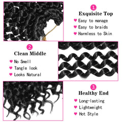 Ubeleco Water Wave Crochet Hair showing soft, bouncy texture